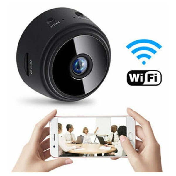 Mini spionkamera, HD 1080P trådlös övervakningskamera Minikamera på batterier Nanny Sportkamera med rörelsedetektor, utomhus/inomhuskamera med re
