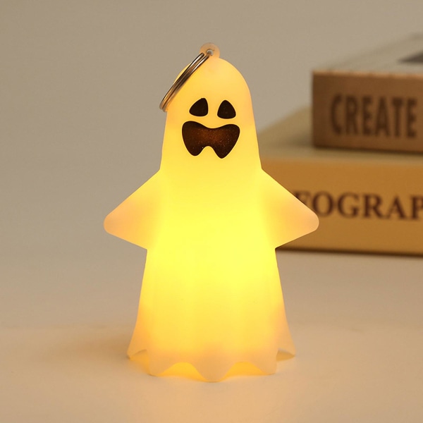 Halloween Ghost Lights Halloween-dekorasjon Nattlys Utendørs Innendørs Ghost Lamp（E）