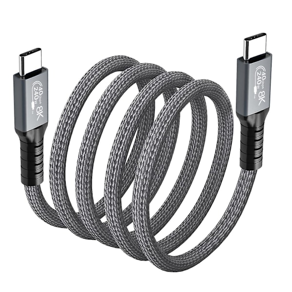 1m latauskaapeli Usb 4.0 Pd 240w, tukee 8k 40gbps punottu yleiskäyttöinen latauskaapeli kannettava Type-c pikalataus datakaapeli puhelinlisävarusteet - Snngv