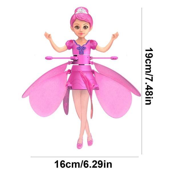 Magisk flyvende nisselegetøj, mini prinsessedukke Rc flyvende legetøj til drenge piger gave