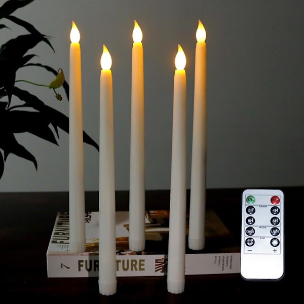 6 st LED Flamlösa Flimrande Varm Ljus Spetsljus Med 2 Fjärrkontroll För Jul Thanksgiving Halloween Hem Bröllop Dekoration（Röd）