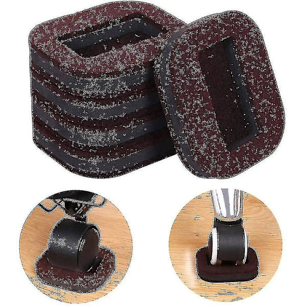 Kontorsstolshjulstopp Möbler Caster Cups Hårdträgolvskydd Antivibrationsdyna Stolrullfötter Halkskyddsmatta (5 stycken) Hao