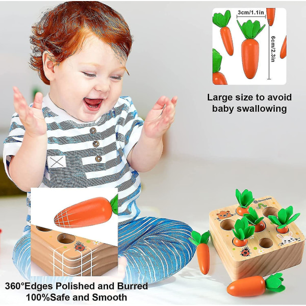 Lasten simulaatioporkkananvetolelu Porkkanan asettamispeli Päiväkodin aistinvarainen koulutuslelu (retiisi)