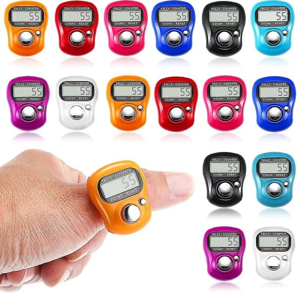 Finger Ring Digital Tasbeeh Tasbih Tally Counter Timer Religiøs Strikkerad WUy