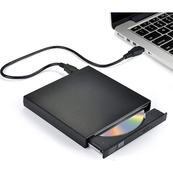 Usb højhastigheds ekstern cd-dvd-drev 4k 3d Blu Ray-afspiller Bærbar Bd/cd/dvd-brænderdriver til Mac, Win 10, 8, 7, Xp, Vista, Laptop, Pc, Sort