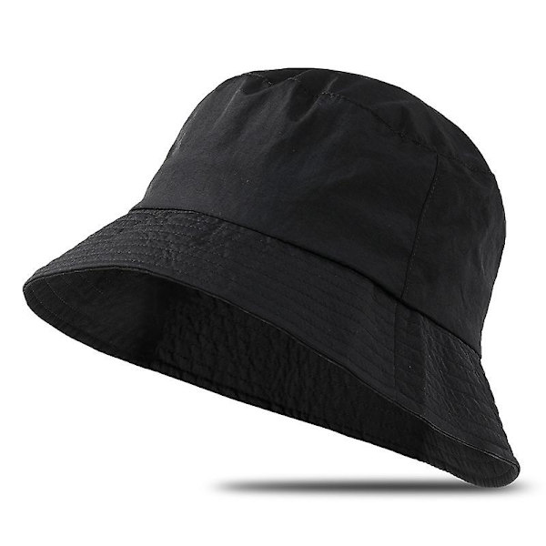 Herr Oversize XXL 100% Bomull Bucket Hat Enfärgad Solid Färg Trendig Fiske Sommar Solhatt 56-58cm 58-60cm Över 60cm（L 58-60cm，Blå）