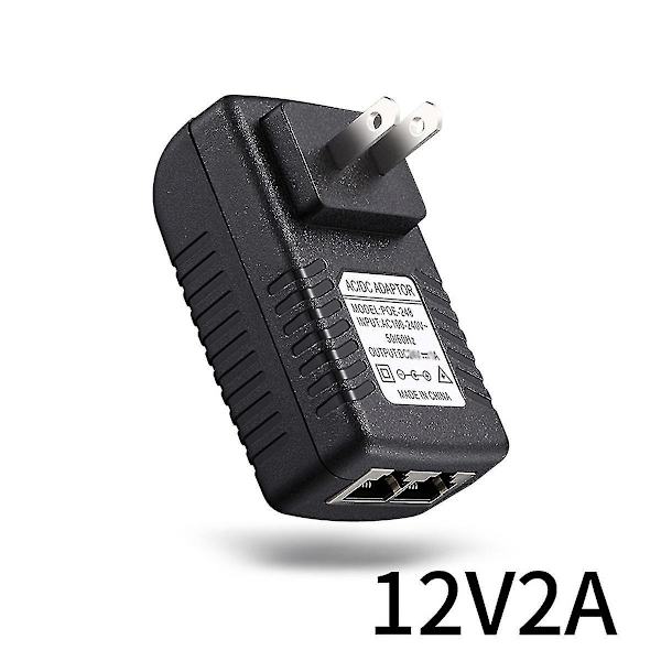 PoE-injektor Power Adapter för Ipc-kamera Dc24V 1A Eu-kontakt