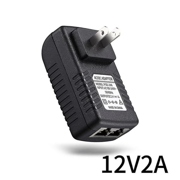 PoE-injektor Strømadapter til Ipc-kamera Dc24V 1A Eu-stik