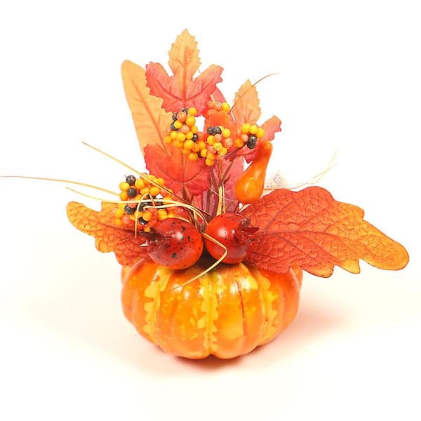 Dekorativ Pumpa Lönnlöv Halloween