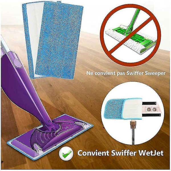 pcs Swiffer WetJet Mist uudelleenkäytettävät vaihtoliinat mikrokuitumopit lattian puhdistukseen