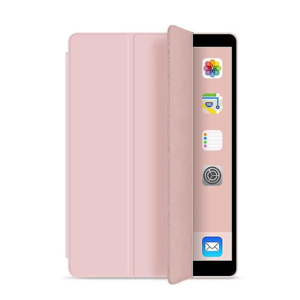 Beskyttelsesetui Læder Smart Case Cover til Apple Ipad 7th 8th 9th 10,2 tommer（Pink）