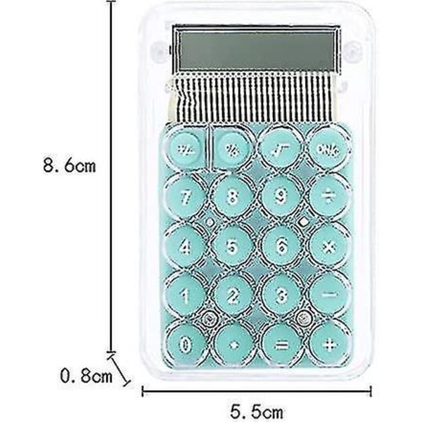 Sød tegneserie gennemsigtig lommeregner Studerende 8-cifret standardfunktion Desktop elektronisk lommeregner Bedste gave Bedste gave