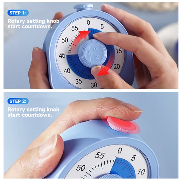 Visuell timer studentpåminnelse för att koncentrera sig på att göra frågor 60 minuters timer studie barn väckarklocka