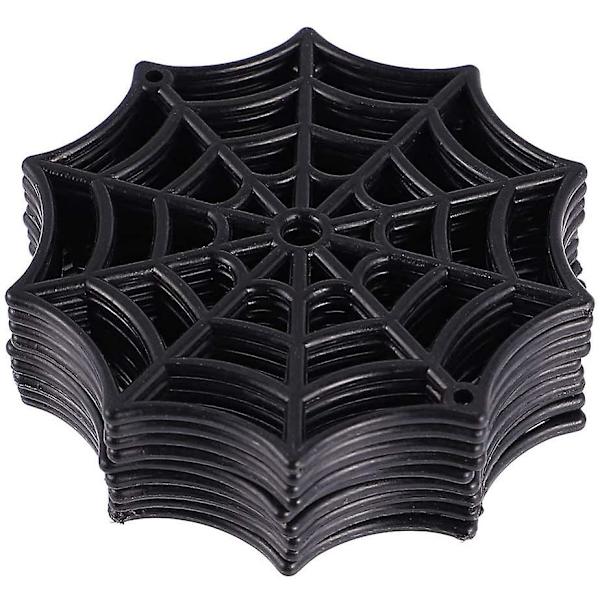 50 st Cobweb-underlägg i Plast, Halloween Party Favoriter (Svart)