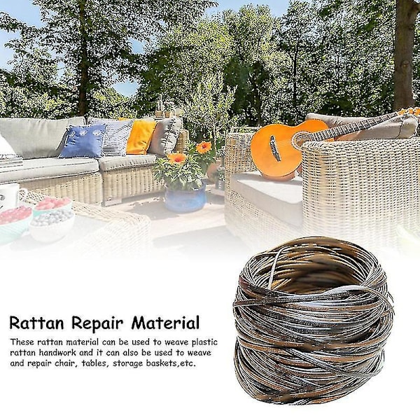 Kaffe Gradient Flat Syntetisk Rotting Flettemateriale Plast Rotting Til Strikk Og Reparasjon Stol Tab