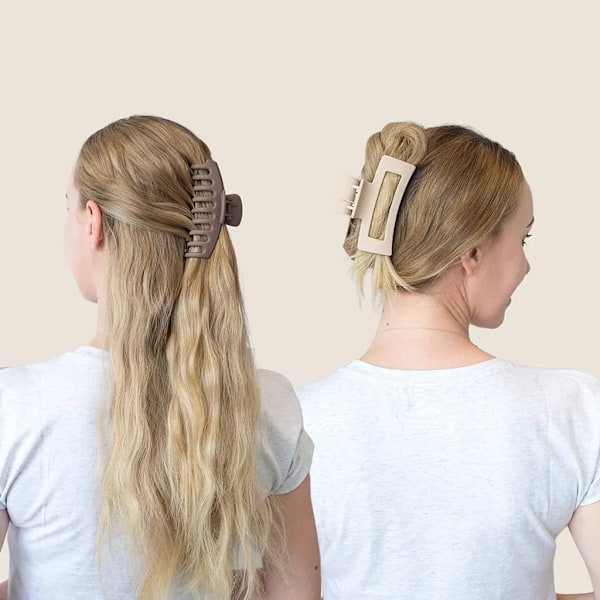 8 st hårklämmor damer tjockt hår, hårklämma stor 11 cm, hårklämmor flickor klo klämma hårklämmor set