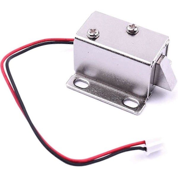1 st Mini Låskolv för Låda med Tunga Ner, Elektrisk Låsmontage, Solenoid DC 12V Lås, Slank Design, 27x29x18mm