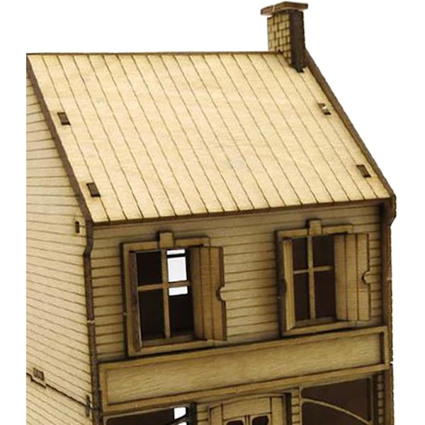 1/72 Handgjord Miniatyr 2-våningshus Omonterad För Diorama Mikrolandskap