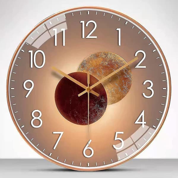 30cm Tyst Modern Design Väggklocka - Roséguld