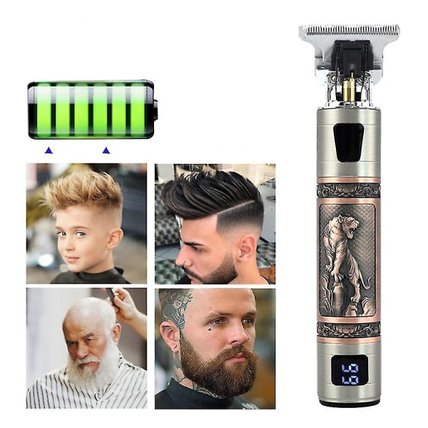 Miesten hiustenleikkuri, ammattimainen hiustenleikkuri kampaajille, miesten partaleikkuri, johdoton trimmeri (tyyli4)