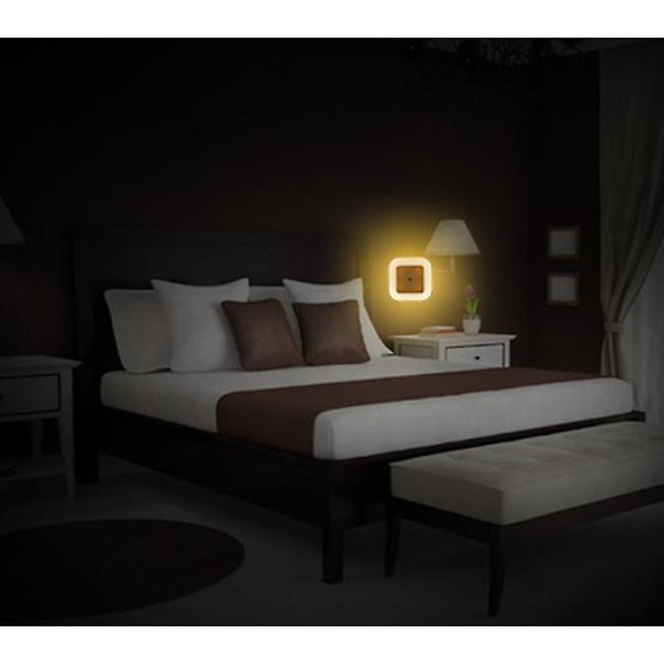 LED-nattlampa, plugin [6-pack] Super Smart Dusk to Dawn Sensor, nattlampor lämpliga för sovrum, badrum, trappor, kök, hall, barn, vuxna,