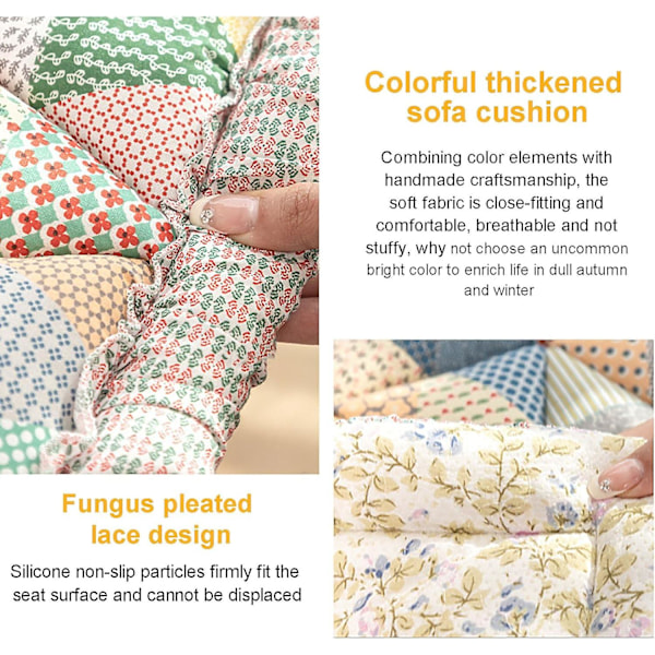 Garden Chic Bomullssofföverdrag, Universellt Halkfritt Soffskydd För Hundar, Patchwork Sofföverdrag Golvmatta (50x160cm (20x63tum), B)