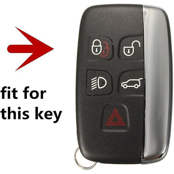 Lädernyckelskyddsfodral för Land Rover Range Rover Sport Evoque Freelander 2 Discover Discovery 5 knappar Smart Keys
