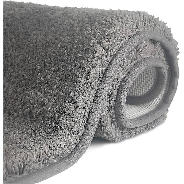 Halkskyddad badrumsmatta i mikrofiber, maskintvättbar golvmatta med mjukt vattenabsorberande mikrofiber