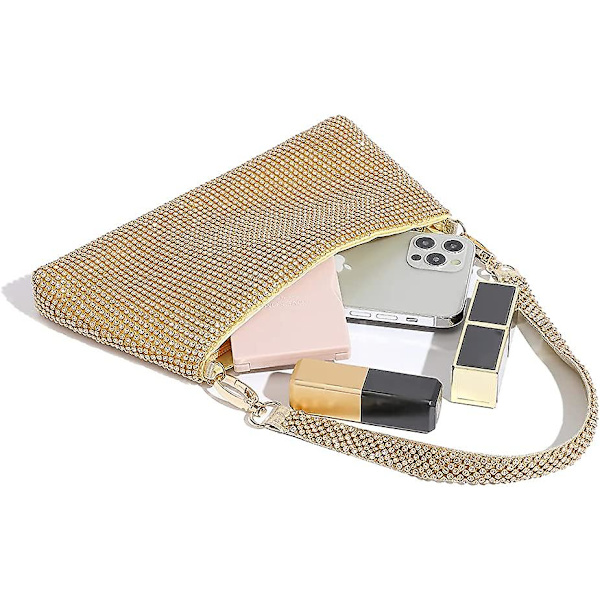 Rhinestone Aftonväska Koppling Glitter Glittrande Handväska för Kvinnor