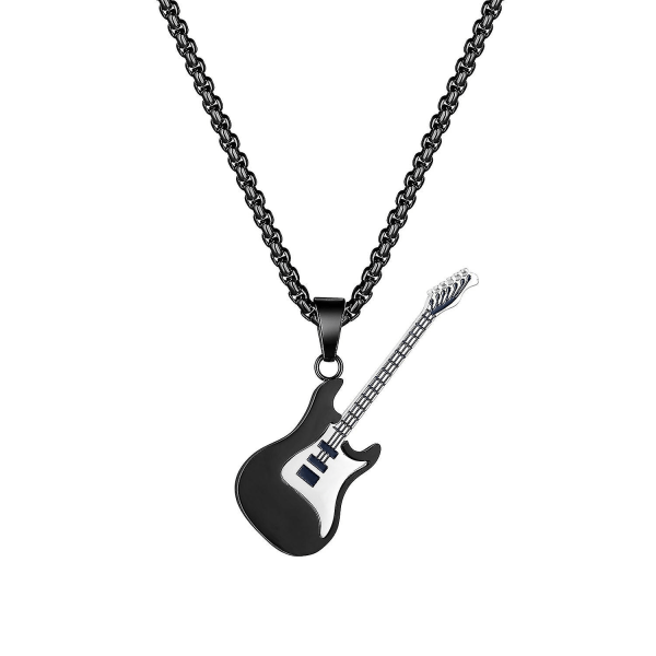 Kitarakaulakoru riipus Street Classic Tide miesten titaaniteräskaulakoru, monivärinen valinnainen (musta)