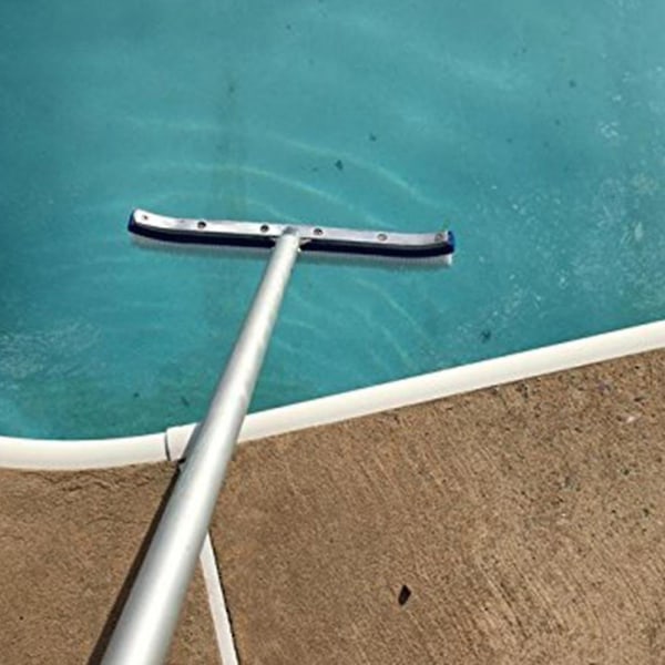 Uima-altaan harjaspää 18" alumiininen uima-allas, vahva puhdistusharja seinät laatat lattiat puhtaat työkalut