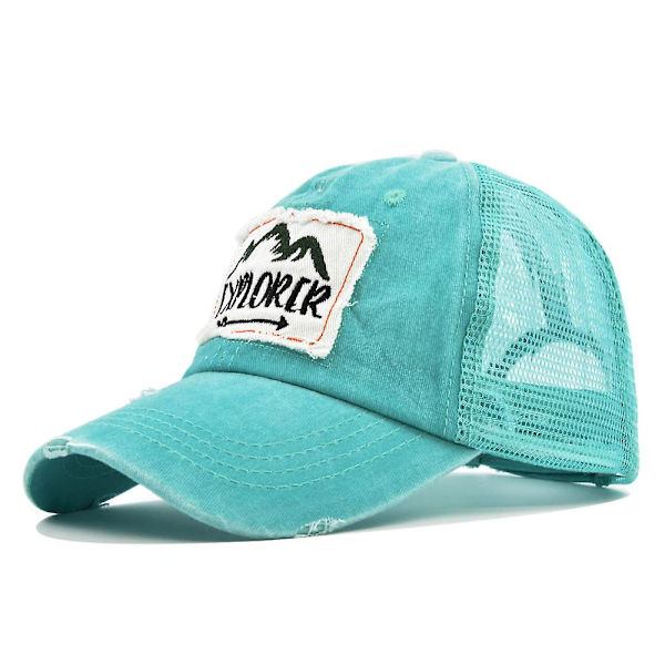Gammel broderet baseball cap Explorer broderet cap mesh spids cap buet skygge solskygge mesh cap