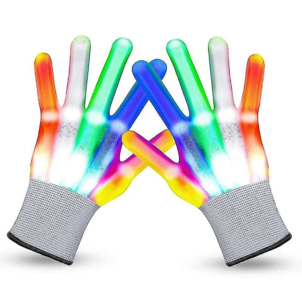 Led handskar, led fingerhandskar, led handskar för barn, leksaker för , ljushandskar, 5 färger/6 lägen