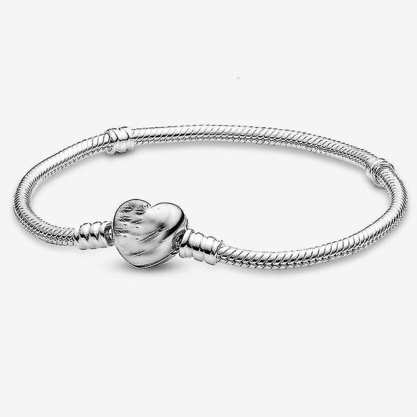 Kvinners armbånd 925 sterling sølv armbånd Snake Link armbånd Valentinsdag Morsdag Bursdag Julegave（E）