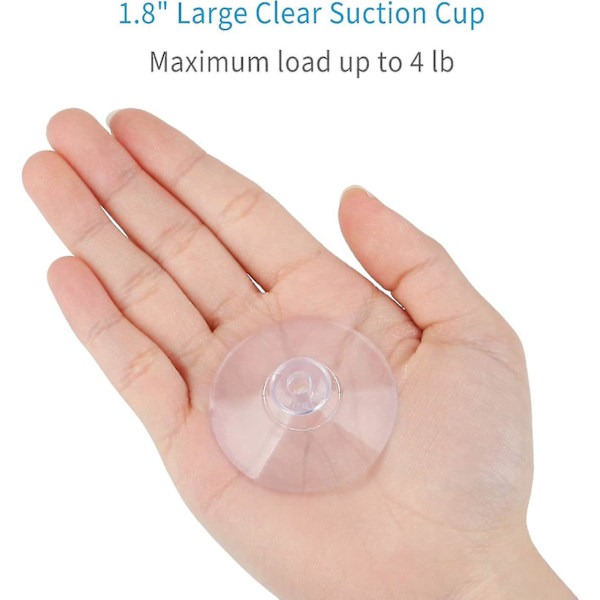 20-pack transparenta sugproppar 1,8 tum PVC-plast sugproppar utan krokar för heminredning