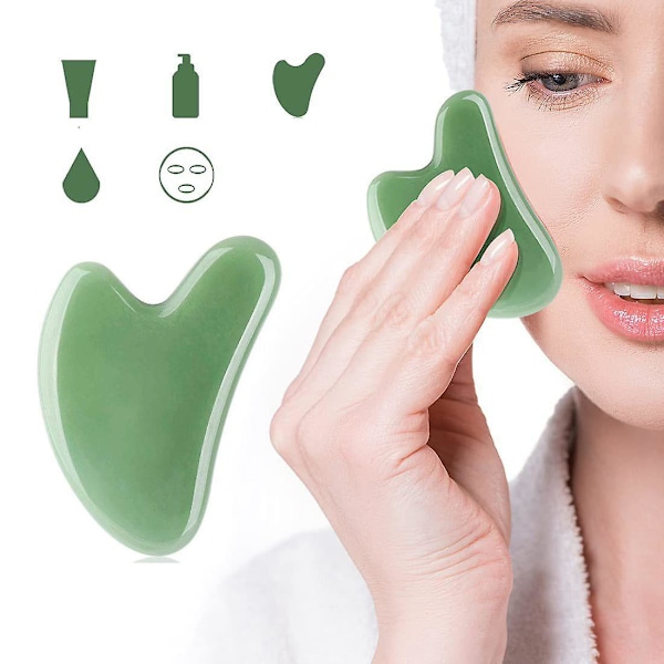 Gua Sha -työkalu, kaavintalevy, hierontatyökalu, laihduttava Guasha -hieronta, Gua Sha -kaavin, kehon hierontaterapiatyökalu (valkoinen)