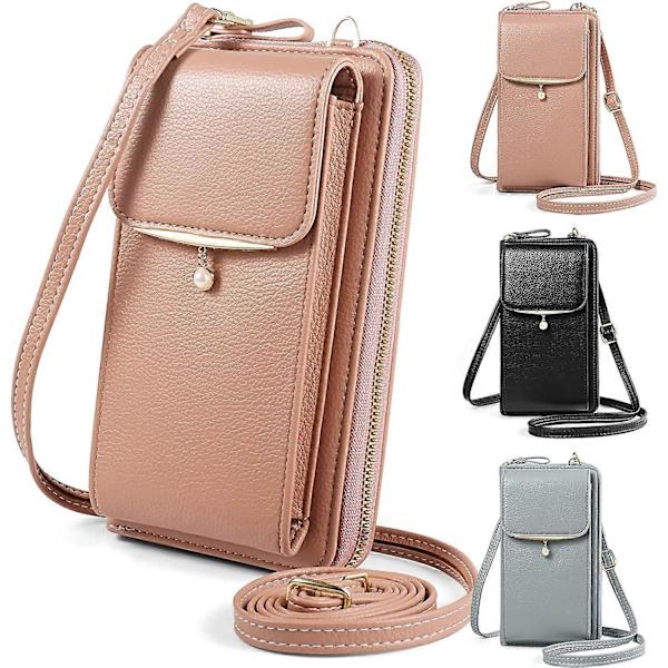 Mobilplånbok, liten crossbody-väska för kvinnor med kortfack, kompatibel med iPhone 14 Pro Max/Galaxy S22 Ultra Note 10+ S22+ S20 FE A03 A03s A12 A1