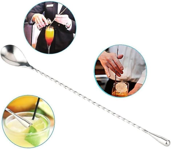Cocktail-setti: Shaker, lasit ja lusikat (2 tuotetta)