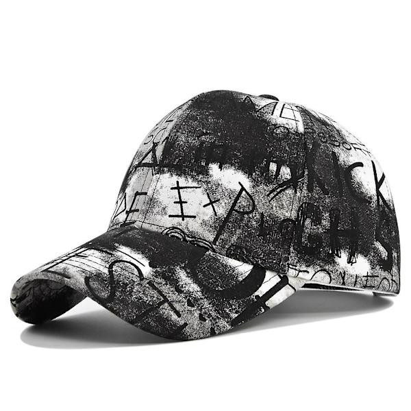 Graffititryck keps män och kvinnor mångsidig flerfärgad målning solhatt trendig mode keps baseballkeps