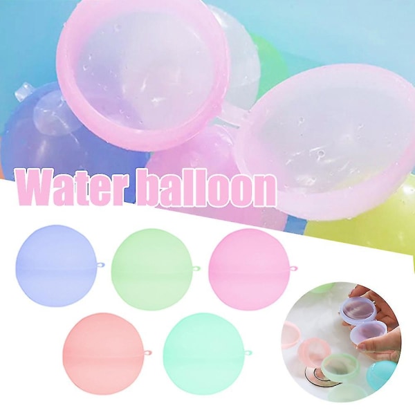 5 st/ set Återanvändbara vattenballonger, sommar utomhusvattenleksaker, självförslutande vattenbomb Party poolleksaker presenter