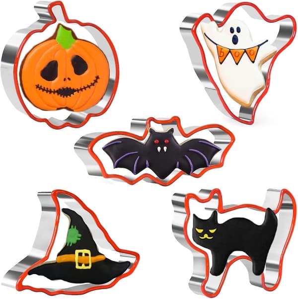 Halloween-kakformar Set - 5 Stycken i Rostfritt Stål