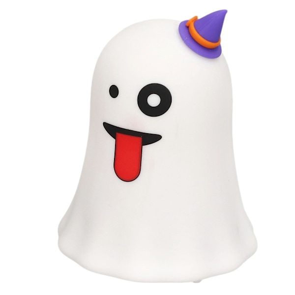 Led söt nattlampa spöke formad 7 färger ljus USB laddning silikon och ABS sänglampa för barn sovrum Halloween