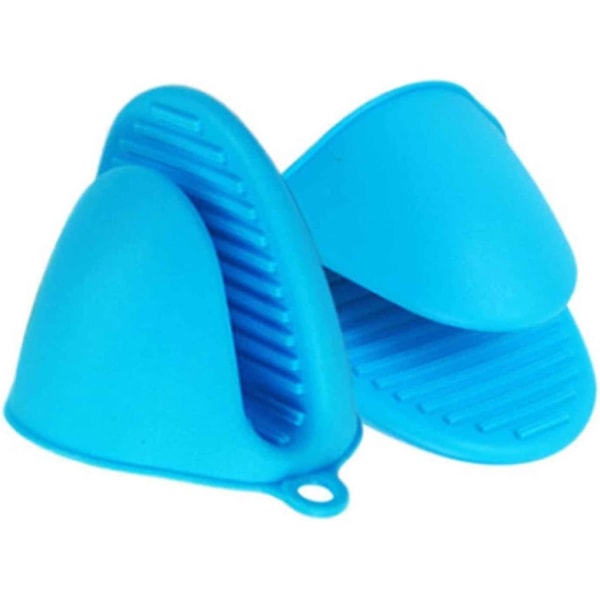 Ugnsvantar av silikon som är kompatibla med omedelbar användning i grytan eller köket som grytlappar eller tårthållare Ugnsvantar och grytlappar (blå, 2 st/ set)