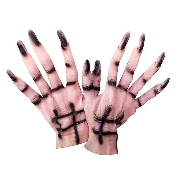 Halloween-handsker Ghost-handsker Halloween-ferierekvisitter Horror Kvindelige Ghost-handsker Mænd og kvinder Sjove fest(1 par)