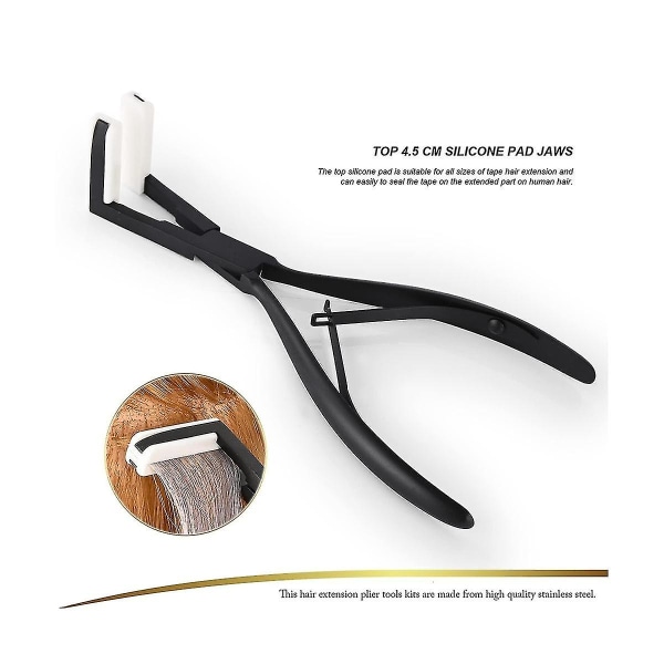 Tape In Hair Extensions Tenger Rustfritt Stål Flat Surface Extensions Tape Sealing Clamp Tenger Til