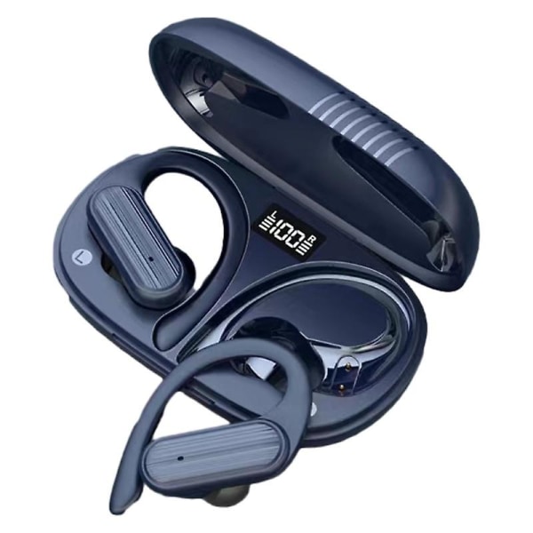 Inear Bluetooth-hodetelefoner Ikke-lineære binaurale sportsløpende hodetelefoner med lang levetid（blå）