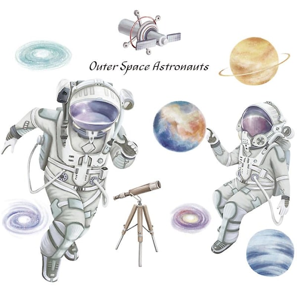 Avtagbar Väggdekal Heminredning Renovering Astronauten 88cm*82cm