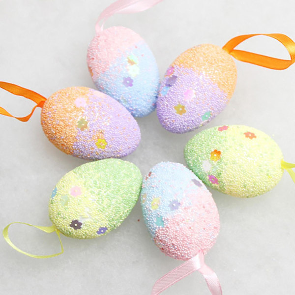 Påskdekorationer i skumgummi - Påskpynt - Heminredning - Hängsmycken - eierfarben ostern H