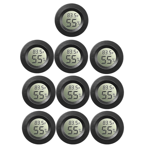 10pack Mini Hygrometer Thermometer Meter Digital Lcd Monitor For Greenhouse Babyroom Reptile Incuba