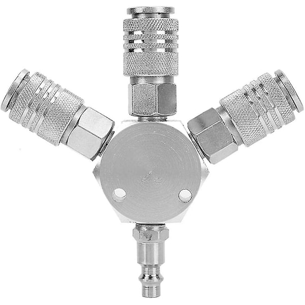Komprimerad luft Y-splitter - Snabbkoppling - 3-vägs - Pneumatisk koppling - Snabbkoppling - 1/4 F-npt Banmo